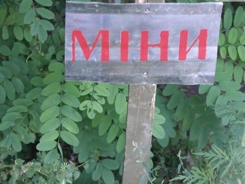 Câmpuri minate în Donbas 